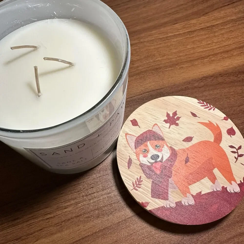 25oz Sand + Paws Fall Corgi Candle